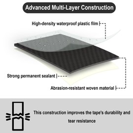 BFXM RV Underbelly Material RV Underbelly Tape, Black Waterproof Seal Tape, Roof Repair Tape, Trailer Roof Sealant for Mobile Home, Camper, Travel Trailer, Boat, Tear Repair Patch(6'' x 20')