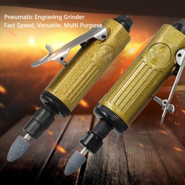 1/4 Inch Air Powered Die Grinder, 25000RPM, Pneumatic Straight Die Grinder with 3mm 6mm Collet, Ergonomic Design, Compact Polishing Tool for Grinding, Cutting, Polishing,