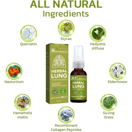 Respinature Herbal Lung Cleanse Mist Powerful Lung Support Cleanse & Breathe Herbal Care Essence 30ML (2PCS)