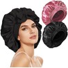 Meajax 2 Piezas Gorro de Pelo Rizado de Satén,Gorro de