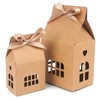 foldable house shaped gift Packaging case small - brown 14ea