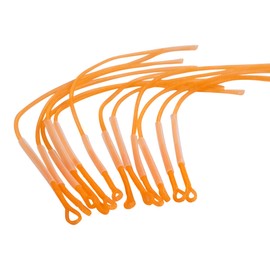 HAWKRIDGE - 12 Pieces of MEDIUM ORANGE Fly Fishing Braided Loops - Tight Weave Fly Line Connections - Size # 6-9 to 30lb