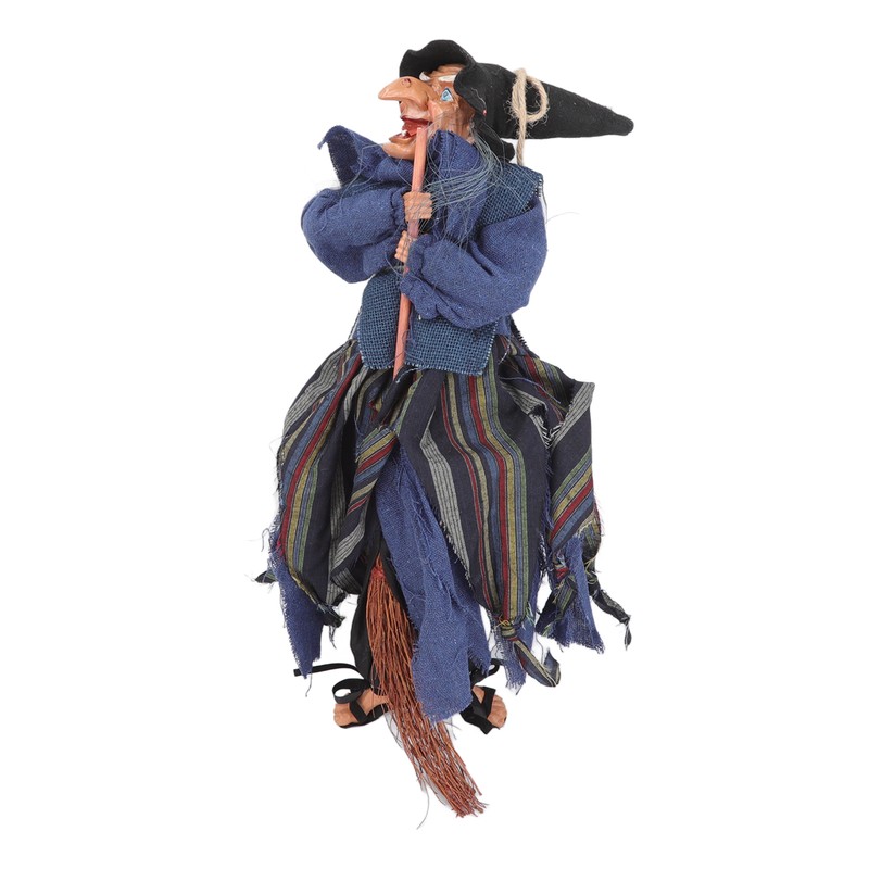 Blue Hanging Horror Witch Decorative Voice Control Hanging Prop Decoration
