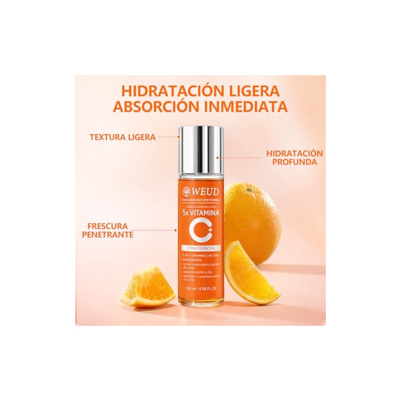 WEUD Tonico Hidratante Facial Coreano, (130ml/4.58oz)