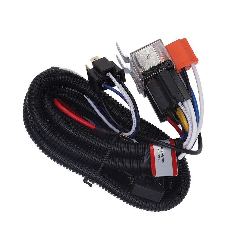 H4 Headlight Relay Harness Plug and Play H6054 7x6 LED
