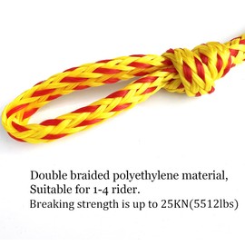 2Pcs Boat Rope Towable Tube Quick Connector,Boat Tow Tubes Quick Connect Rope for Tubing,Wake Boarding,Ski,Waverunner Water Sports