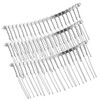 OHPHCALL 20 Tooth Bridal Veil Hair Clip Combs Set Silver