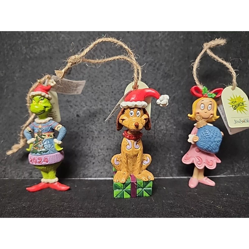 Jim Shore Dr Seuss Max The Dog Wear Santa Hat