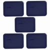 Pyrex 7210 piezas rectángulo azul 3 taza tapa de almacenamiento