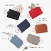 SLIP-ON Key Pouch, Mini Grayish Blue, OSL-2002-GBL, Genuine Leather, Key