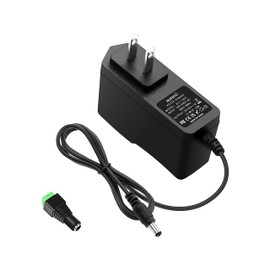 ALITOVE DC 12V 1A Power Supply 12W AC Adapter 100~240V 50-60hz to 12 Volt 1Amp 0.5A Transformer DC 12V Power Cord 5.5 x 2.5mm 2.1mm Plug for LED Strip Light CCTV Security Camera and More