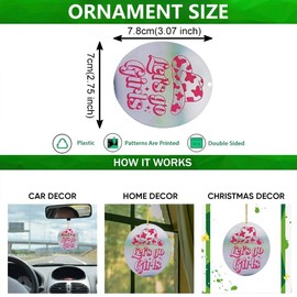 AuMoHall Pink Cowboy Hat Car Rear View Mirror Hanging Accessories Pink Hanging Pendant Car Charm for Women Girl Car Interior Decoration