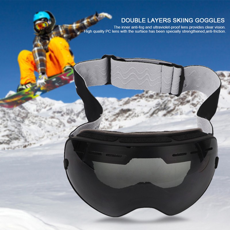 Double Layers Wide Field Anti Fog Skiing Goggles Protection Winter