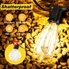 Adirxon 50 FT Outdoor String Lights with 27 Shatterproof Waterproof