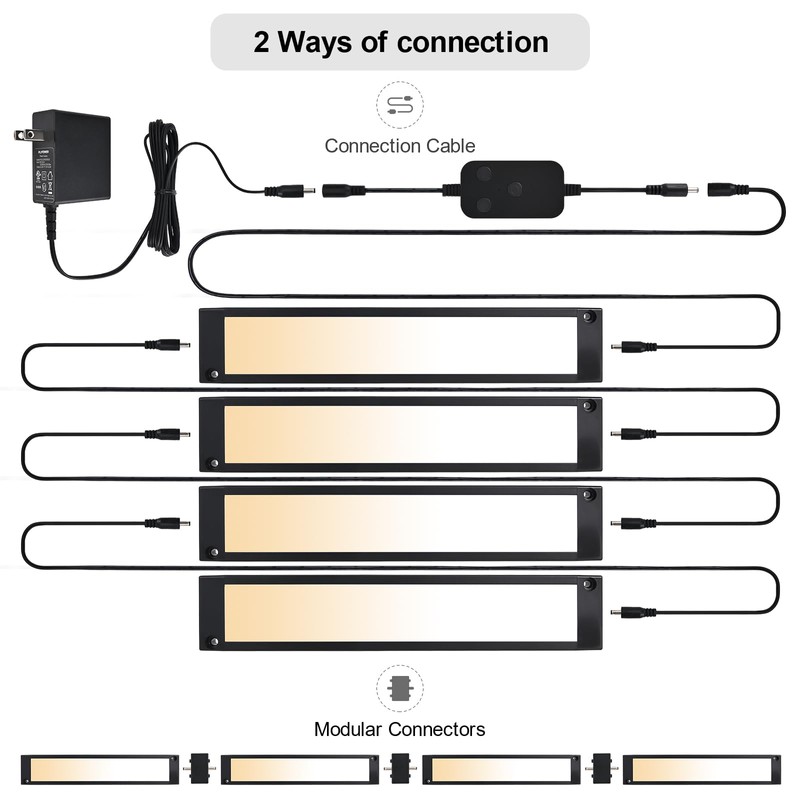 BLESSINGLUX 4pack 7inch Dimmable LED Kitchen Light Kit, 2700-6000K Smart