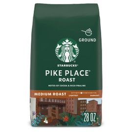 Starbucks Ground Coffee, Medium Roast Coffee, Pike Place Roast, 100% Arabica, 1 Bag (28 Oz)