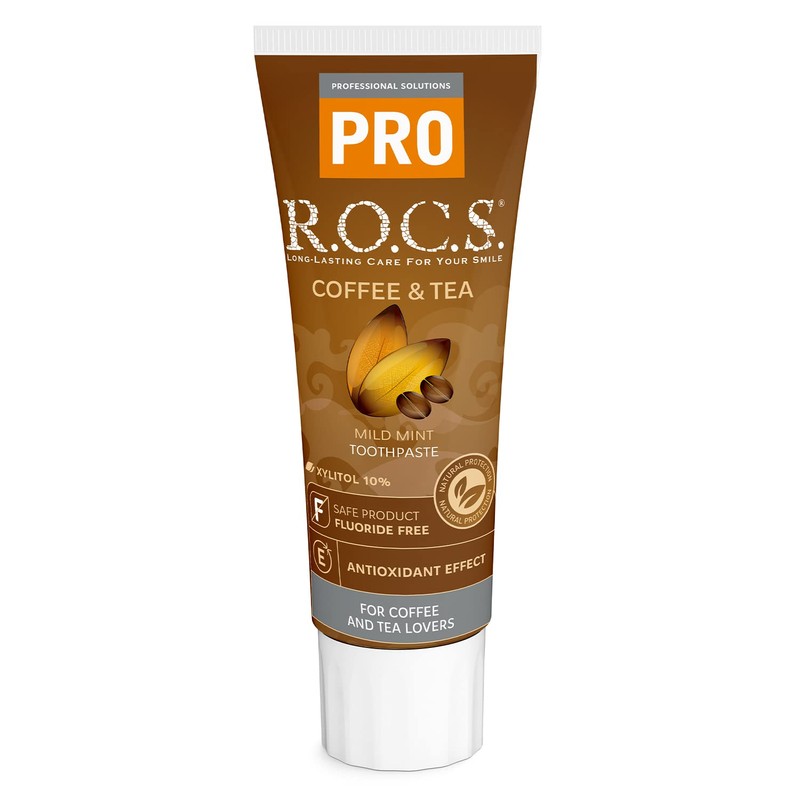 Rocks PRO Toothpaste Coffee & Tea Mint Flavor 3.3 oz
