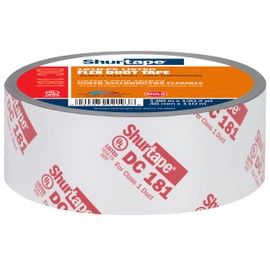 Shurtape DC 181 UL 181B-FX Listed/Printed Film Tape, 48mm x 110m, Metalized Print, 1 Roll (164686)