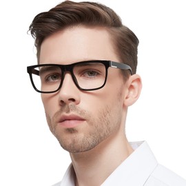 OCCI CHIARI Large Frame Reading Glasses 1.5x Light Weight Readers Mens Eye Glasses(1.0 1.25 1.5 1.75 2.0 2.25 2.5 2.75 3.0 3.5 4.0 5.0 6.0)