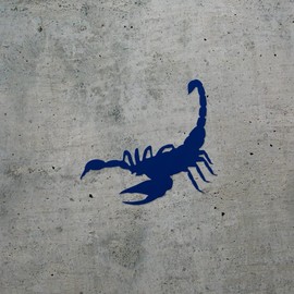 Decal Stickers of Scorpion Arachnida (Navy Blue) (Set of 2) Premium Waterproof Vinyl Decal Stickers for Laptop Phone Accessory Helmet Car Window Mug Tuber Cup Door Wall - ANDstic784991AB