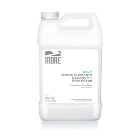 MORE Stone & Quartz Cleaner + Protector - Granite, Quartz & Marble Cleaner - For Kitchen & Bathroom Countertops - Water-Based Surface Spray Refill - Lavender-Verbena Essential Oil - Gallon (128oz)