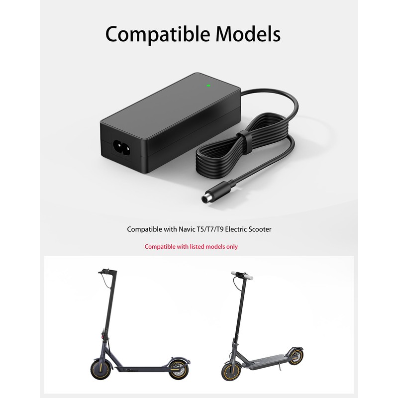 VHBW 42V for Navic Electric Scooter Charger, Compatible with Navic
