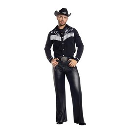 Dreamgirl Men's Molded Hat with Longhorn Medallion, Multicolor, Large