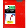 Five Star 2-Pocket Folder, Plastic Folder with Stay-Put Tabs, Fits