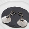Clip On Earring Converters for Women Silver Organic Shaped Clip
