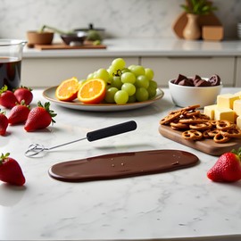 Black Candy Chocolate Dipping Tools Set,Chocolate Dipping Fork Baking Supplies Stainless Steel Fondue Diy Decorating Tools Diy Decorating Kitchen Gadget Fondue Forks Specialty Forks