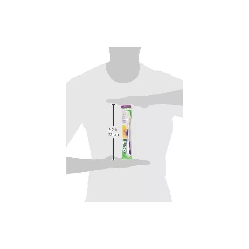 GUM 12-Pack GUM Summit Soft Bristle Toothbrush Compact Head, 509P
