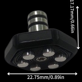 EDC Bolt Head , POP Push Button, Compatible with Main Bolt Push, Independent Play or Combination use ,Mini Fidget Finger Toy Haptic Coin Decompression Toy for Adults, zinc Alloy and Stainless Steel