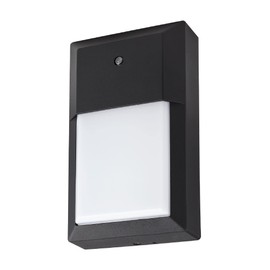 Sunlite 88119 8” LED Outdoor Wall Pack Light, Commercial & Residential Dusk to Dawn Photocell Wall Sconce, Adjustable 3 CCT 3000K-5000K, 12W, 850 Lumens, IP65, Exterior for Yards, Driveways & Porches