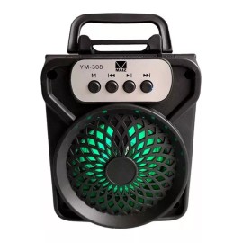 Maíz Bocina Bluetooth Recargable Portatil Radio Fm Usb Luz Led