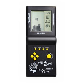 HLF 3.5-inch Large Screen Retro Brick Game Console for The 80s/90s Build in Block Game Racing/Tank Built-in 23 Classic Games Nostalgic Puzzle Children's Console (Black)