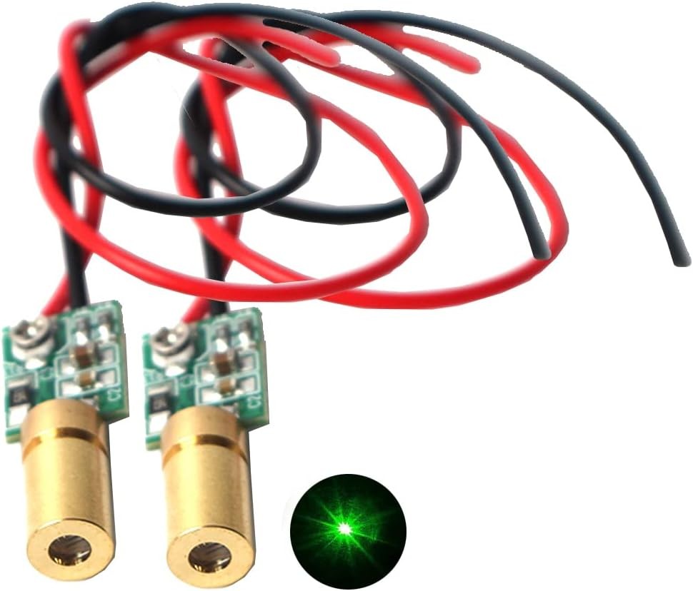 Módulo Láser de Línea Verde de 520 nm, Industrial, Enfoque Ajustable (6 mm-Línea-1 Paquete)