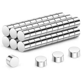 Wukong Mini Magnets Strong, 4 x 3 mm, Pack of 60 Neodymium Magnets, Small But Strong for Fridge, Office, 3D Printer, Model and DIY Project