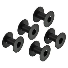 PATIKIL 2.8 Inch Floss Bobbins, 10 Pack Plastic Empty Thread Spools Wire Weaving Bobbin Chain Tape for Sewing Embroidery, Black