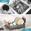 Genteen Dish Drying Rack, Stainless Steel Dish Rack with Drainboard