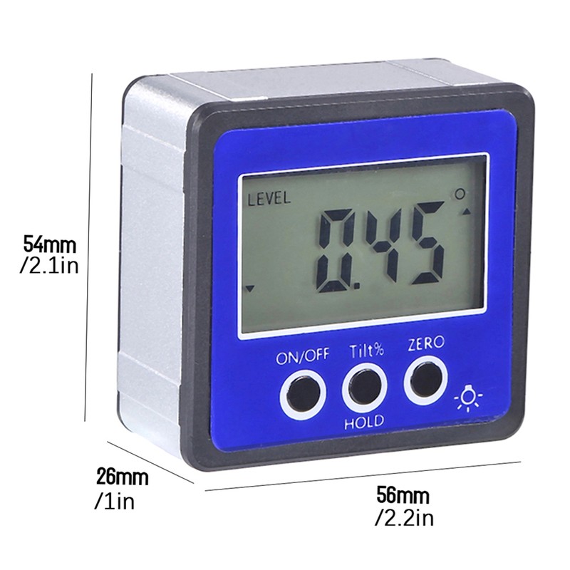 Horizontal Angle Meter Digital Protractor Inclinometer Electronic Level Box Magnetic