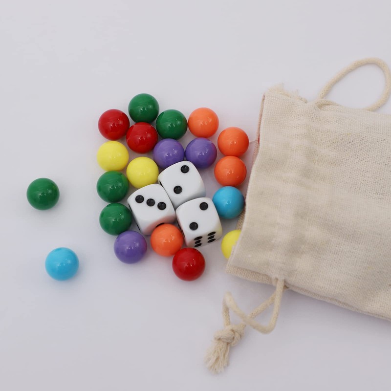 COMSREV 30 Wahoo Board Game Replacement Marbles 5 Each of