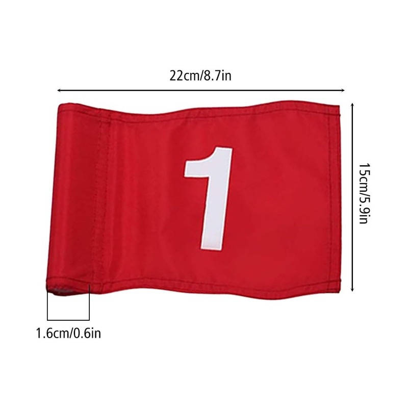 Pack of 4 Golf Flags Mini Golf Flag with Tube