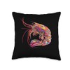 Cherry Shrimp Psychedelic Throw Pillow