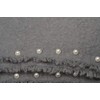 styleBREAKER Ladies Plain Web Scarf with Pearls and Long Thick