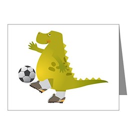 Note Cards (10 Pack) Dinosaur Playing Soccer