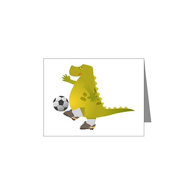 Note Cards (10 Pack) Dinosaur Playing Soccer