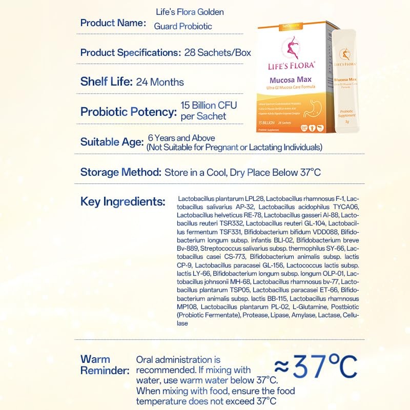 Life's Flora Mucosa Max Probiotic Supplement 15 Billion CFU 25