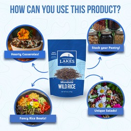 Thousand Lakes Minnesota Grown Wild Rice - Bulk - 5 pounds | 100% All Natural