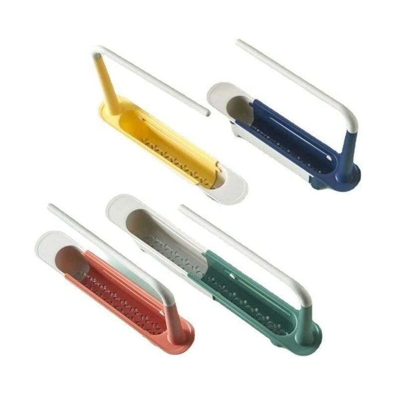 Adjustable and Easy to Use Telescopic Sink Sponge Soap Storage