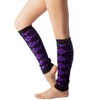 iB-iP Women's Ballet Dancer Aerobic Checked Thermal Leg Warmers, Hyacinth